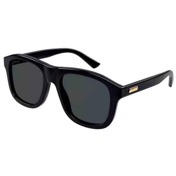 NEW Gucci Sunglasses GG1316S 002 Shiny Black Grey Polarized Men Authentic main image 10